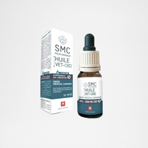 Huile Vet CBD 20% sans THC pour Animaux | SMC Laboratories